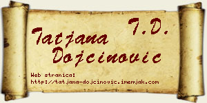 Tatjana Dojčinović vizit kartica